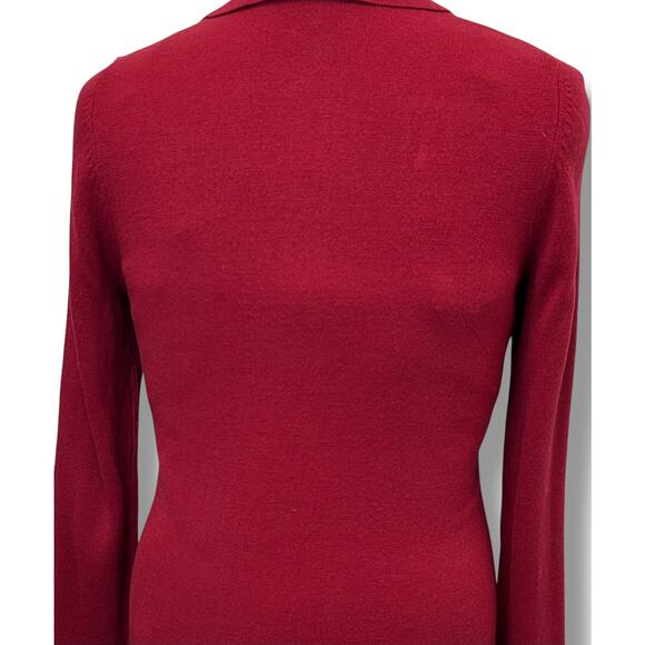 Designers Originals Vintage Luxe 360 Women’s Quarter Zip Pullover Sweater Red M - Picture 5 of 9
